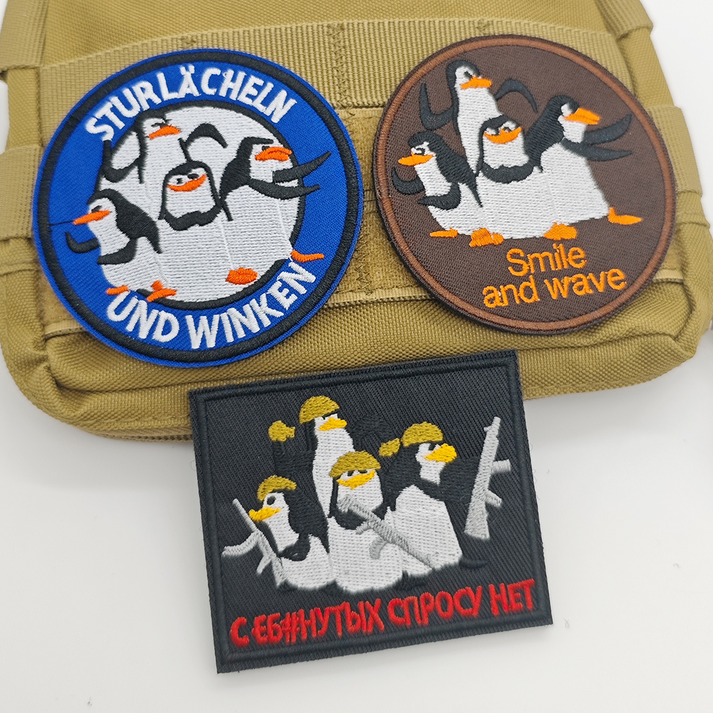 Novelty Cartoon Penguin Embroi - đánh giá và giá Velcro Hook Loop