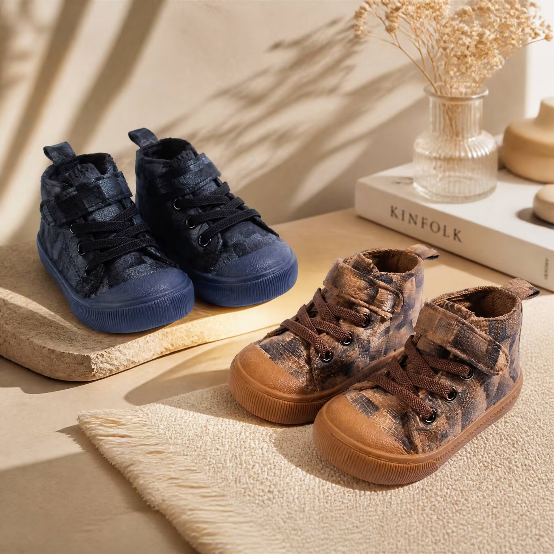 Spring and Autumn High-top Sho - đánh giá và giá Velcro Hook Loop