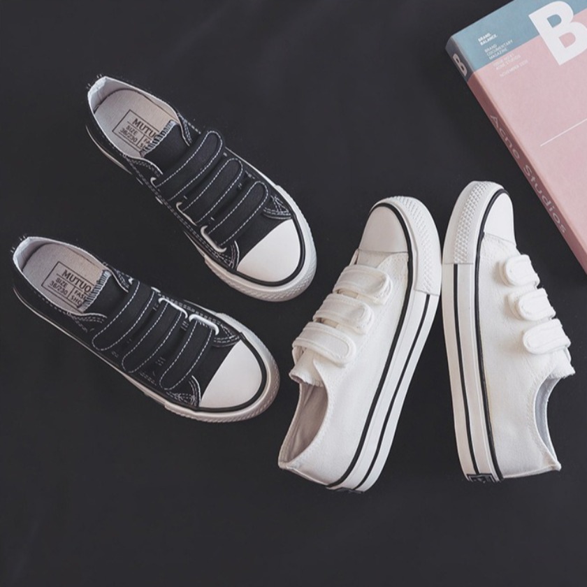 New style Velcro low-top white - đánh giá và giá Velcro Hook Loop