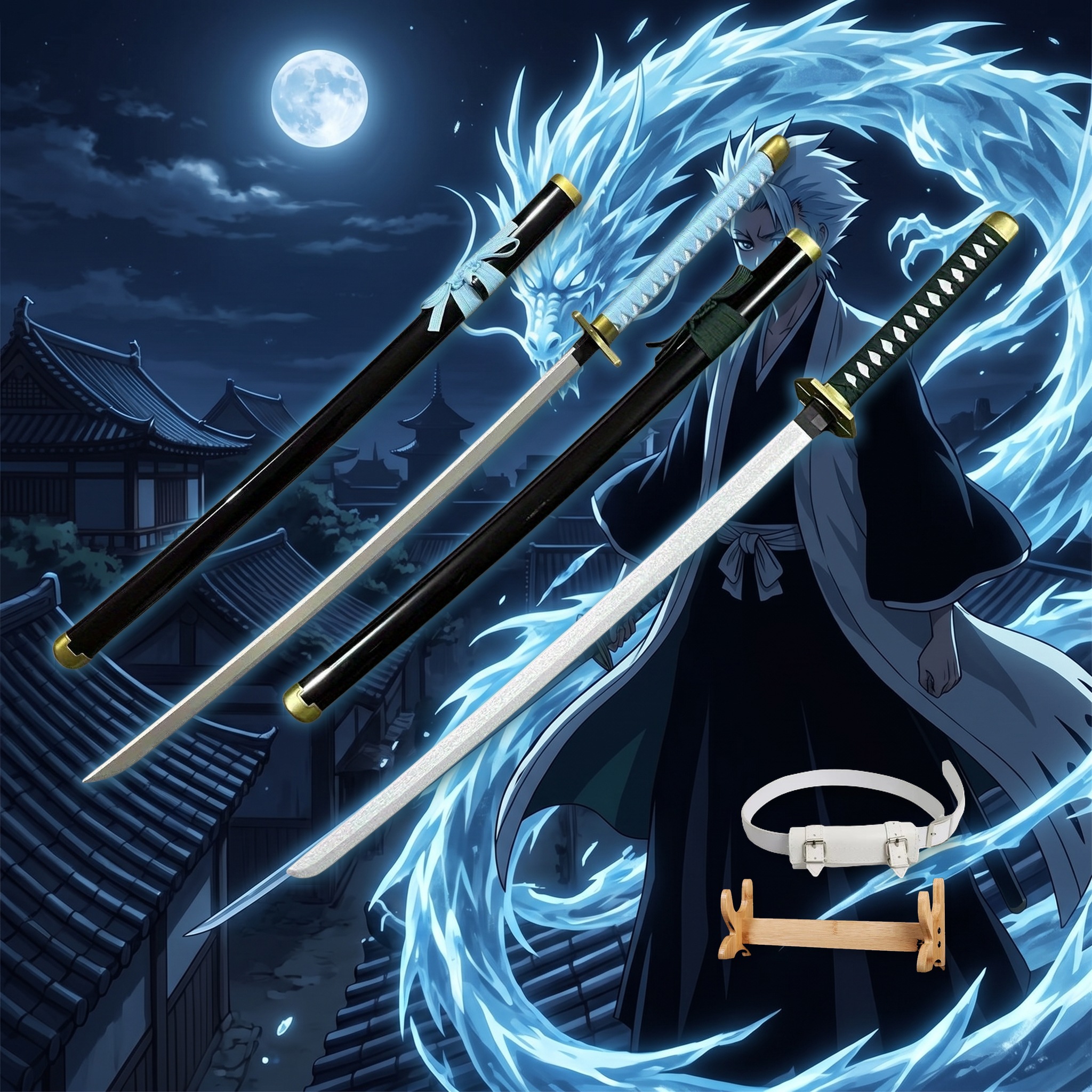 40 Inch Bleach Hyorinmaru Kata - đánh giá và giá Cosplay Prop Display