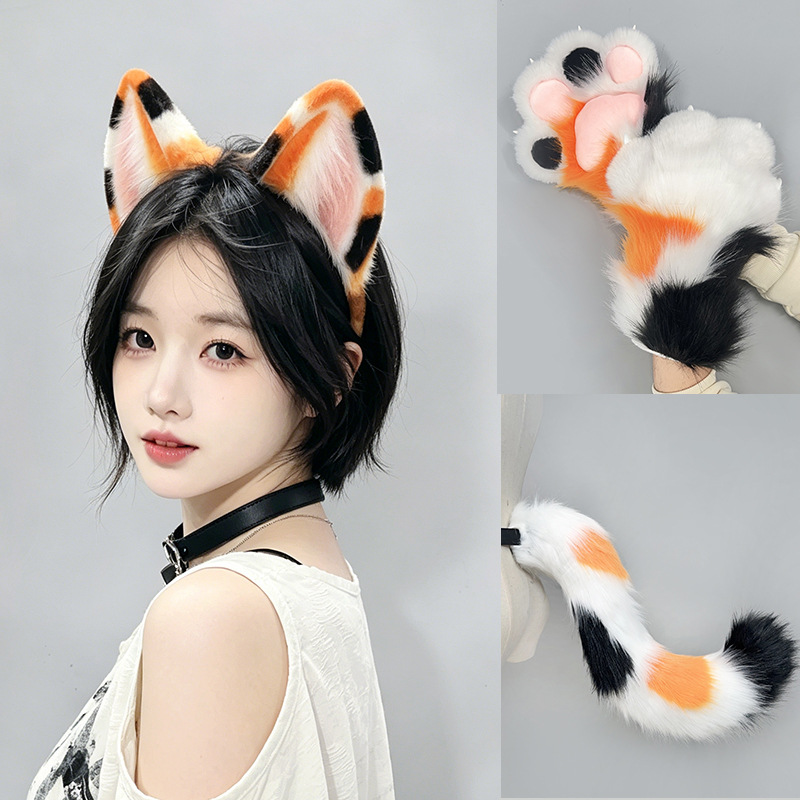 Furry Cat Ears Tail Paws Set C - đánh giá và giá Detachable Cosplay Prop