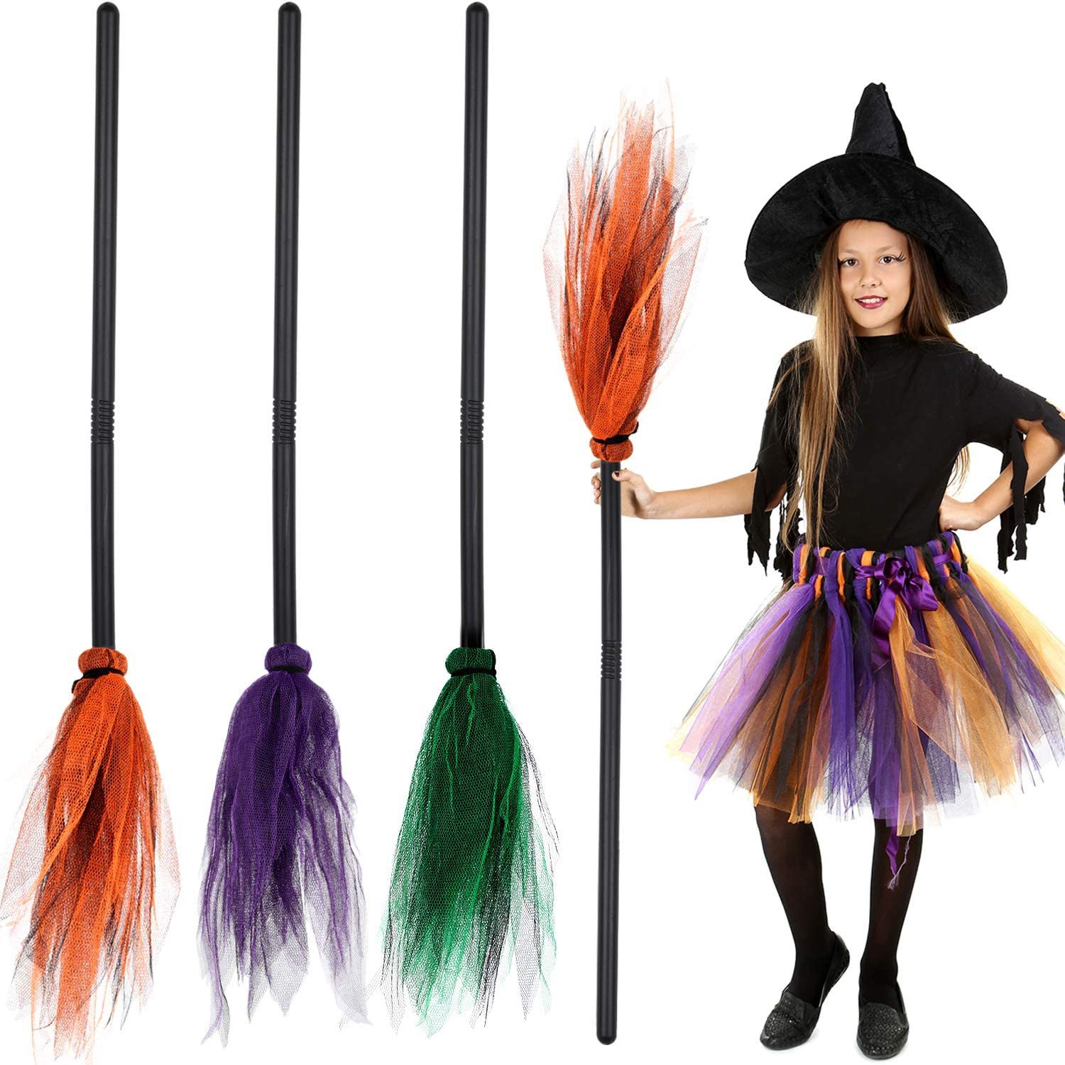 Halloween LED Witch Broom, Det - đánh giá và giá Detachable Cosplay Prop