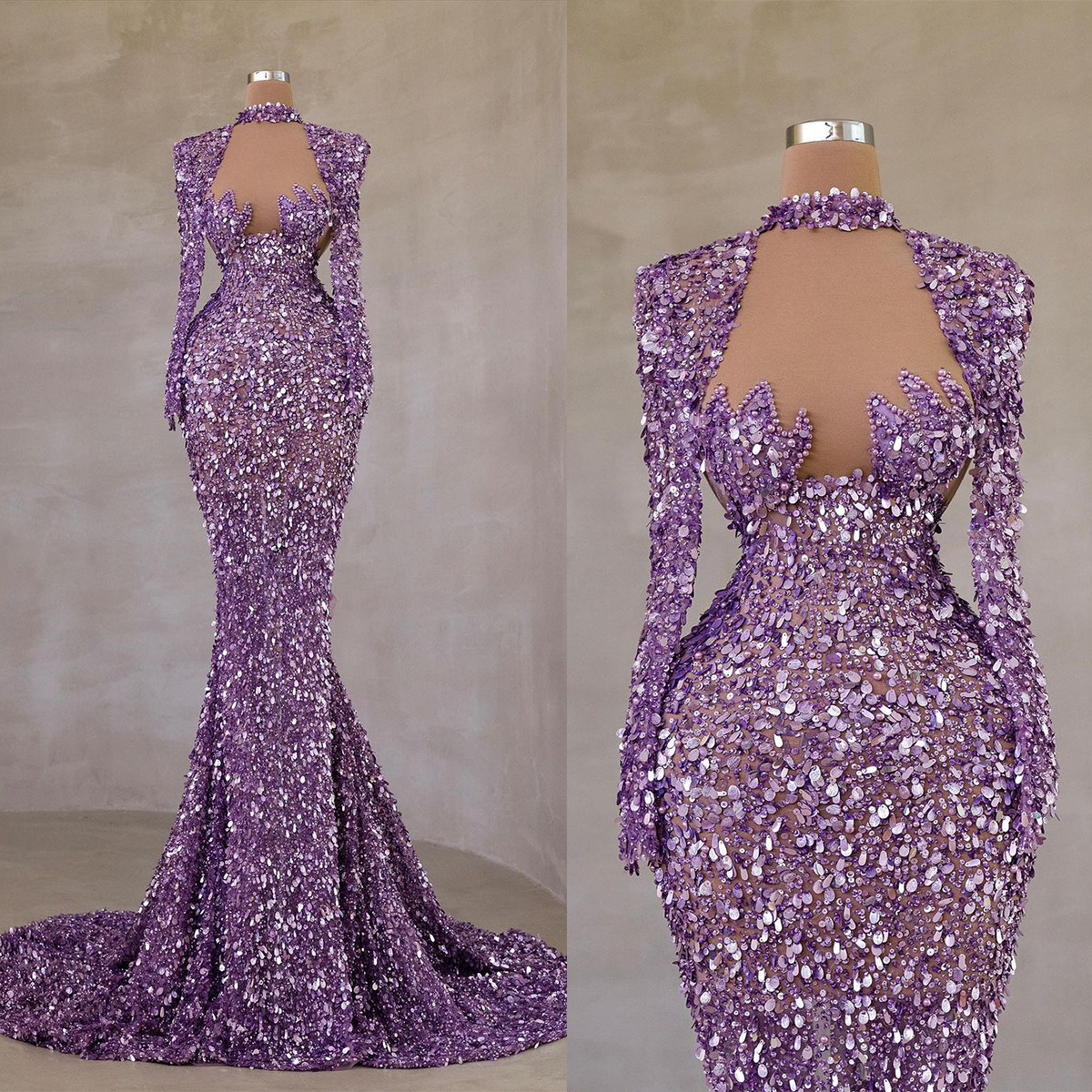 Gorgeous Purple Sequined Merma - đánh giá và giá Briar Cosplay Prop