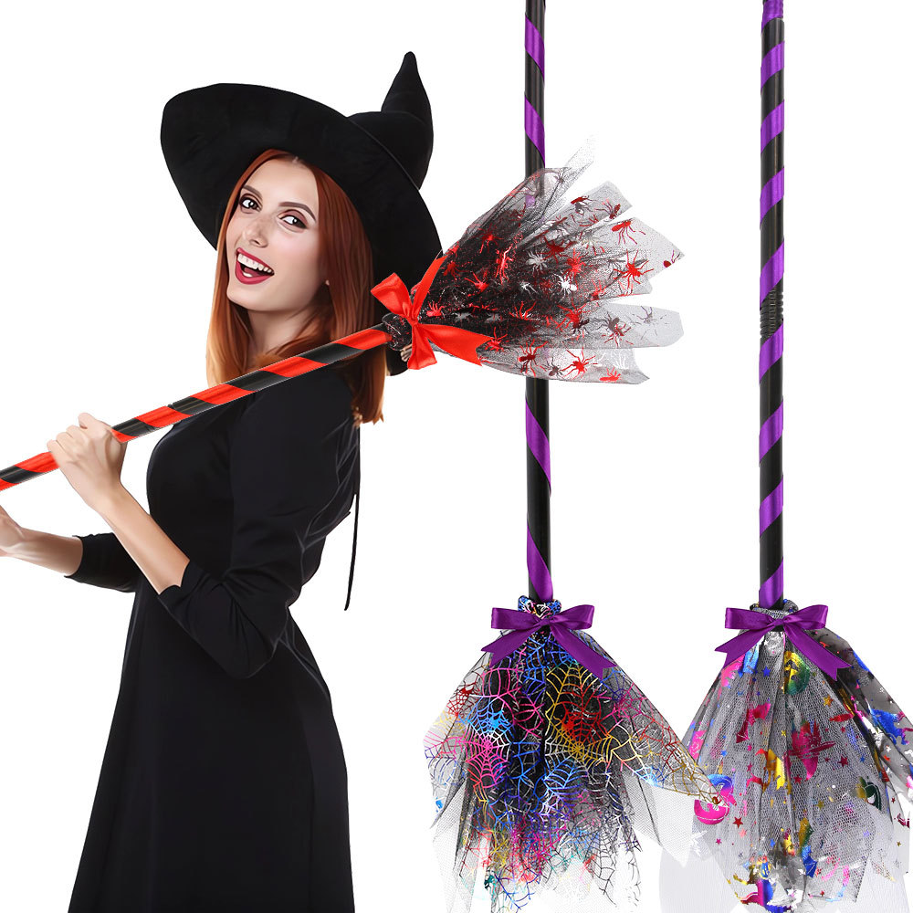 Halloween Witch Broom with LED - đánh giá và giá Detachable Cosplay Prop