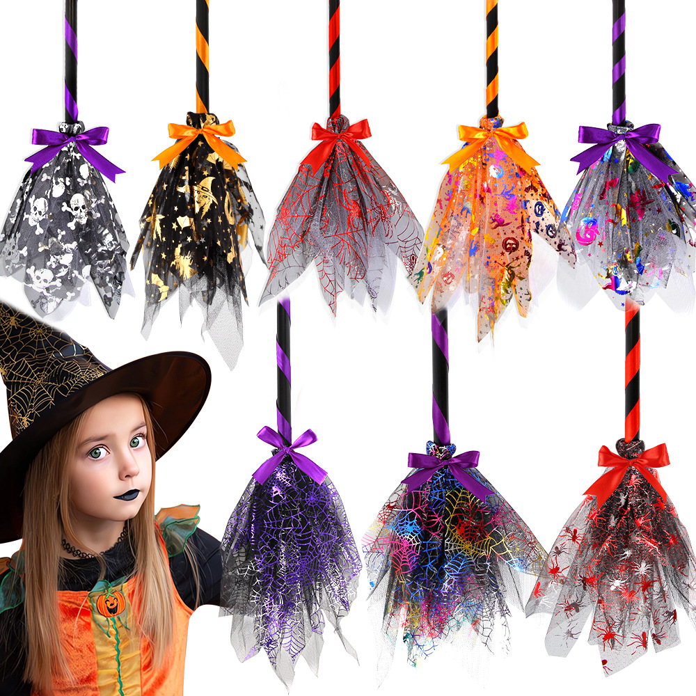 Halloween Witch Broom with LED - đánh giá và giá Detachable Cosplay Prop